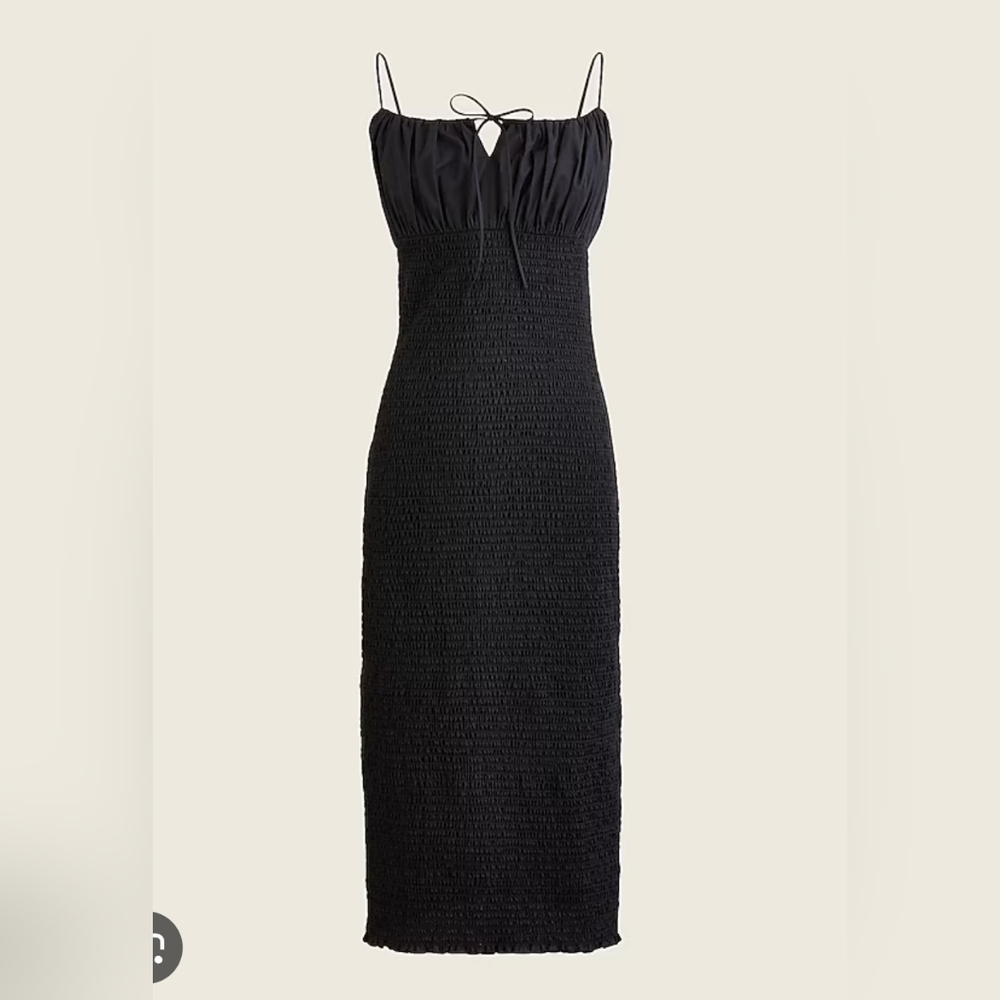 J. Crew Smocked tie-front dress